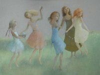 clover chains  Clover Chains  - Oil on Gesso